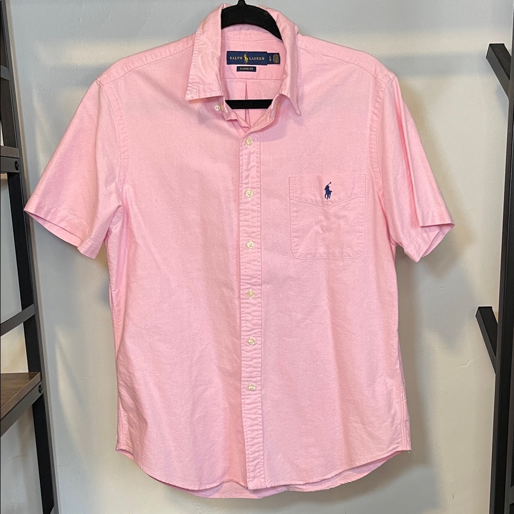 Ralph Lauren Men's Pink Casual Button Down Shirt